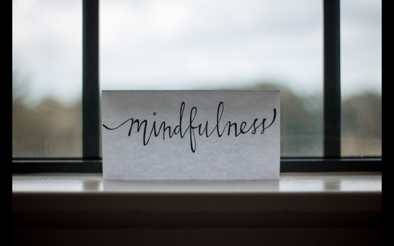 scritta mindfulness
